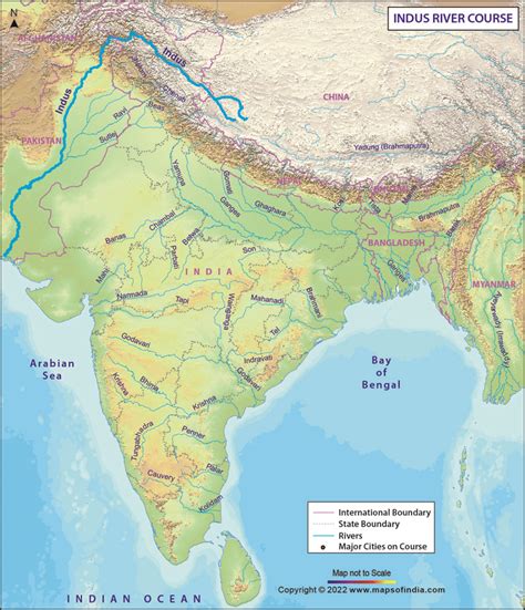 The total length of the Indus River is .